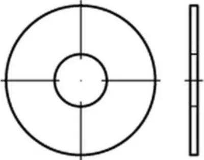 Produktbild von Kotflügelscheibe R 88104 10,5x30x1,5 Stahl 200 Stück