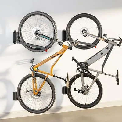 Produktbild von Schwenkbare Fahrrad Wandhalterung bis 35 kg | Kein Hochheben nötig, einfaches Ein- und Aushängen, schnelle Montage und mehr Platz in Garage, Keller oder Abstellraum.