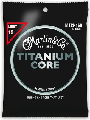 Image de Martin Titanium Core MTCN160 Nickel pour guitare western - light (012-055)