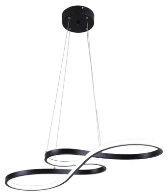 Zdjęcie produktu dla Nowoczesna lampa wisząca LED - DD5012 - Akryl - Z możliwością regulacji jasności - Sterowanie za pomocą pilota - Ponad 20 źródeł światła - Czarna - 90–260 V