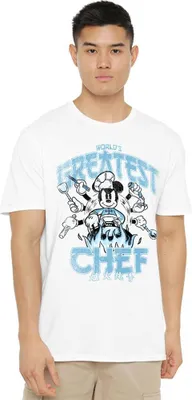 Imagen del producto de Camiseta para hombre "Mickey & Friends - The World's Greatest" (TV24735), talla L, color blanco