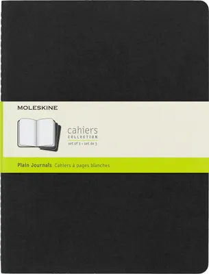 Produktbild von Moleskine Cahier Extra Large blanko schwarz. 3er Pack