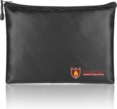 Produktbild von Feuerfeste und wasserdichte Dokumententasche für A4-Dokumente - Sicherheits-Documentenbeutel für Dokumente und Bargeld (27 x 16 cm)