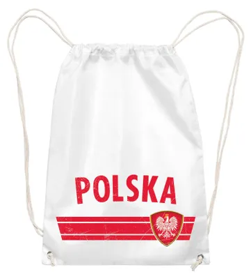 Produktbild von Fan Turnbeutel Länder WM EM Deutschland Italien Spanien England Frankreich Portugal Kroatien USA Brasilien Fußball Stadion Public Viewing: Polen Land wählen: Polen