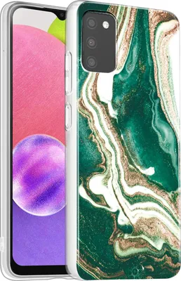 Produktbild von Hülle für Samsung Galaxy A03s Schutzhülle Marmor Motiv Handy Case Silikon Slim Cover