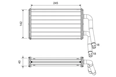 Produktbild von VALEO 811599 Wärmetauscher Innenraumheizung Kühler für FORD Transit Mk6 Kasten (V347, V348, FA) Transit Mk6 Bus (V347, V348, FD, FB, FS, FZ, FC)