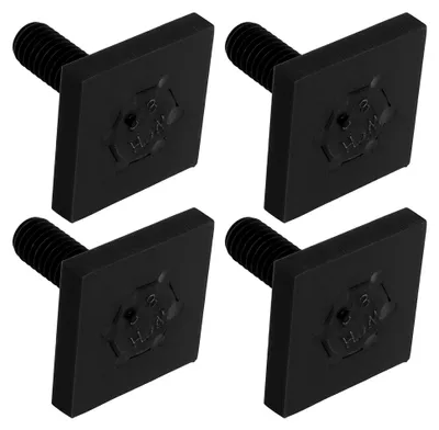 Produktbild von 4 Stück Gepäckträger Schiene T-Bolzen für Dachbox Fahrradträger 6x18mm/20x20x4mm Schwarz