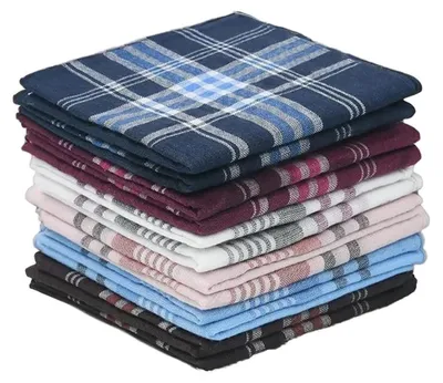 Produktbild von Taschentücher für Herren – 12 Stück – Baumwoll-Taschentücher – Taschentücher für Damen und Herren – 36 x 36 cm – 12 Stück