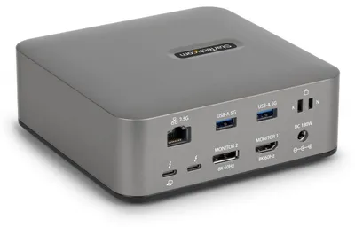 Productafbeelding van StarTech.com - Dockingstation - voor laptop, tablet - USB-C / USB4 / Thunderbolt 3 / Thunderbolt 4 / Thunderbolt 5 / USB-A - DP, HDMI - 1GbE - 180 Watt - Voldoet aan TAA-normen