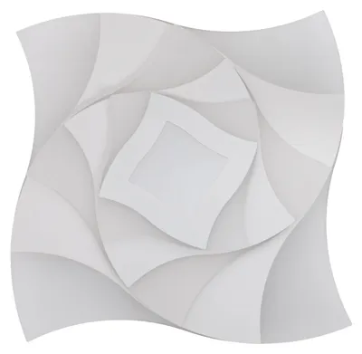 Produktbild von Deckenleuchten - LED / CCT Deckenleuchte "LIORA" 3D-Effekt L/B: 48cm, Deckenlampe im Modern Style, aus Metall und Kunststoff in weiß, 48 x 48 x 6 cm, inkl. LED – dimmbar – CCT-Wechsler – Nachtlichtfunktion – Fernbedienung – Inkl. Memoryfunktion