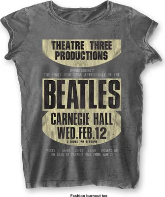 Produktbild von The Beatles Carnegie Hall Charcoal Grey M Damen T-Shirt