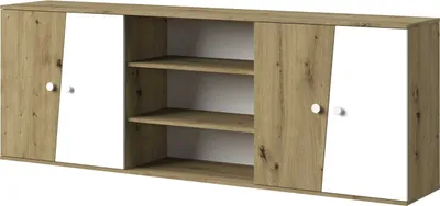 Zdjęcie produktu dla Minio, szafka wisząca "Nantes" 213 cm, dąb Artisan/biały matowy kolor