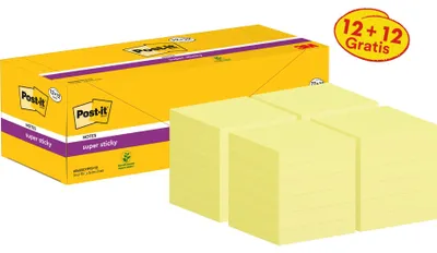 Immagine prodotto di Post-it Super Sticky 654SSCYP12+12 76x76mm ge 24 pezzi