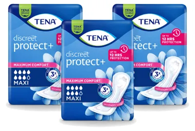 Productafbeelding van 3 x TENA Discreet Maxi inleggers voor incontinentie bij ernstige blaaszwakte - voordeelverpakking - 3 stuks