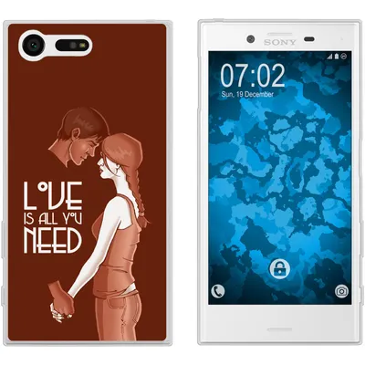 Produktbild von PhoneNatic Case kompatibel mit Sony Xperia X Compact Silikon-Hülle in Love Beziehung M3