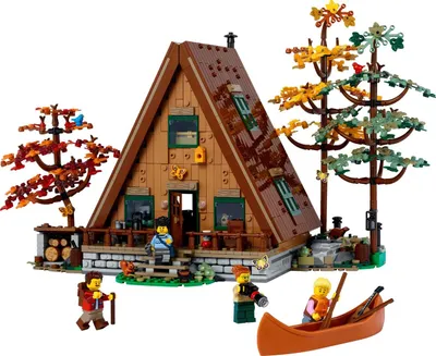 Produktbild von LEGO 21338 Ideas Finnhütte Set, Landhaus-Modell zum Bauen für Erwachsene mit 4 anpassbaren Minifiguren & Wildtierfiguren, Haus Geschenk für Sie oder Ihn