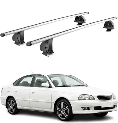 Image de Barres de toit transversales Alu pour Toyota Avensis I 1997-2003 Gris 2Pcs