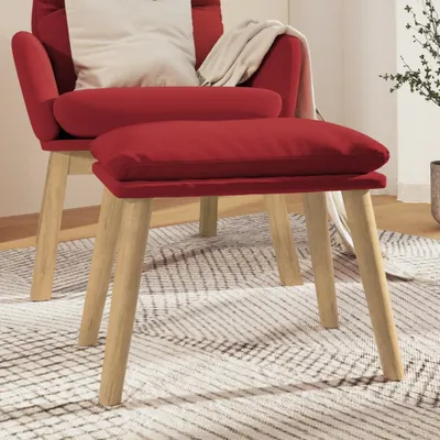 Produktbild von Möbel Fußhocker Weinrot 45x29,5x35 cm Samt - Fußhocker 341440