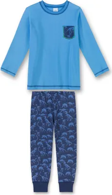 Produktbild von Sanetta Jungen Schlafanzug lang Dinosaurier blau Gr. 92 - 140 92