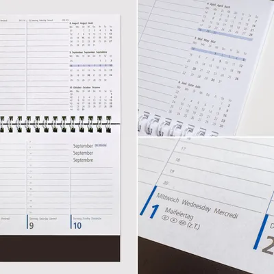 Produktbild von Timr Tischquerkalender 2027 - 1 Woche auf 2 Seiten I Motiv Schwarz I tr490