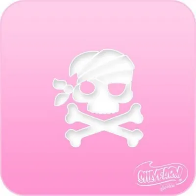 Produktbild von Schminkschablone Sillyfarm Pirat Totenkopf