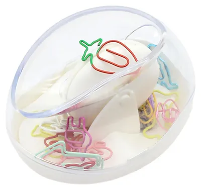 Immagine prodotto di Porta graffette magnetico - Scatola di stoccaggio - Organizer - Scrivania - Scuola - 100 graffette - Piedini in gomma antiscivolo - Dispenser per graffette