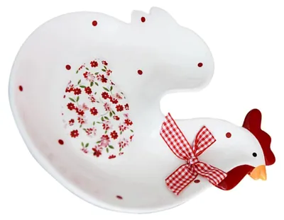 Produktbild von Keramischer Snackteller in Rot mit Blumenmuster, kleiner Dessertteller für Hausmannskost und Kuchen