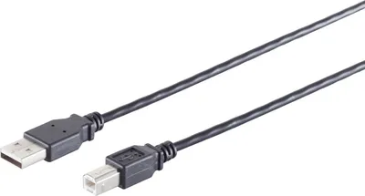 Zdjęcie produktu dla 5.00m Kabel do drukarki Uni Kabel do skanera USB 2.0 wtyczka A / wtyczka B czarny