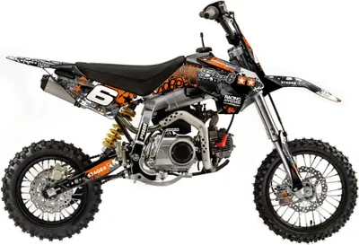 Obrázek produktu pro Grafická sada Stage6 oranžová/bílá pro YCF Pilot Pit Bike