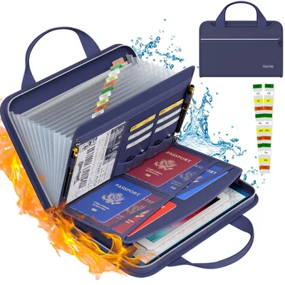 Imagen del producto de Organizadores de archivos expandibles ignífugos con asa, 13 compartimentos