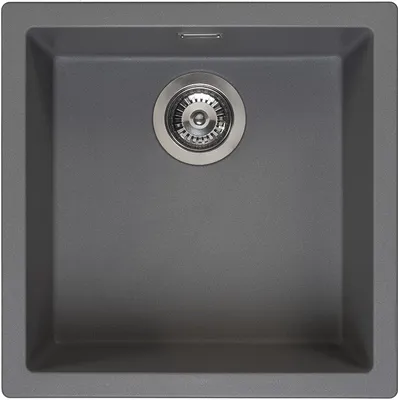 Produktbild von Reginox R32329 Regi Granit Spüle AMSTERDAM 40 Grey Silvery ab 50 cm Schrankbreite / Auflagespüle / Unterbau / Einbauspüle