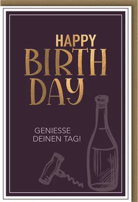 Produktbild von Geburtstag - Glückwunschkarte im Format 11,5 x 17 cm mit Umschlag