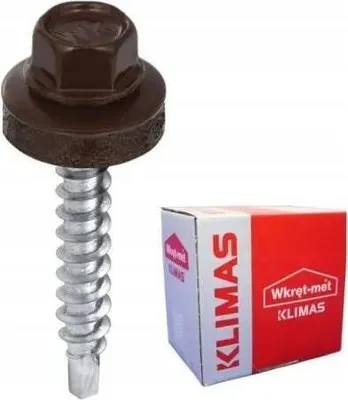 Produktbild von KLIMAS WSS Selbstbohrschrauben für Blech Metall RAL 8017 Schokoladenbraun 5,5 x 32 mm 250 Stk.