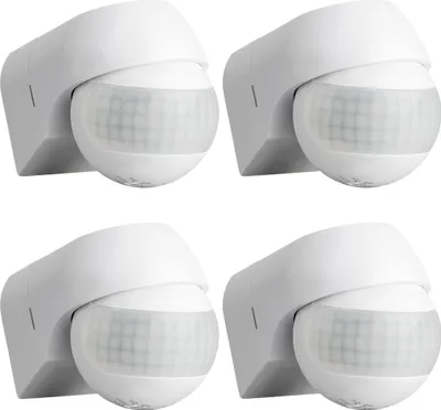 Produktbild von 4x Bewegungssensor Bewegungsmelder Außen Aufputz Wand Infrarot Sensor SEBSON