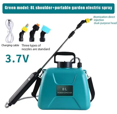 Produktbild von Gartenspritze - Elektrisches Drucksprühgerät - 8 l - USB-aufladbar - Mit Akku - Sprühpistole - Für Pflanzen und Landwirtschaft