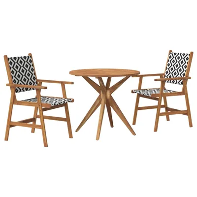 Image de vidaXL Ensemble de jardin 3 pièces en bois massif d'acacia