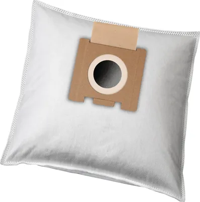 A single vacuum cleaner bag is shown against a white background.