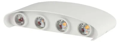 Obrázok produktu pre LED nástenná lampa VT-848, biela, 8 W, teplá biela, 870 lm, hliník, rozmery: 4,8 x 22 x 9 cm, IP54, V-TAC