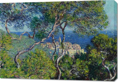 Image de Tableau 100 x 70 cm Bordighera, Monet Vintage pour le salon