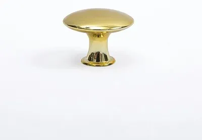 Produktbild von Küchenkorbknopf - 15 mm - Küchenladeknopfen, Türknopf mit einem Loch, Griff für Schiebedörrlade - Gold - 5 Stück