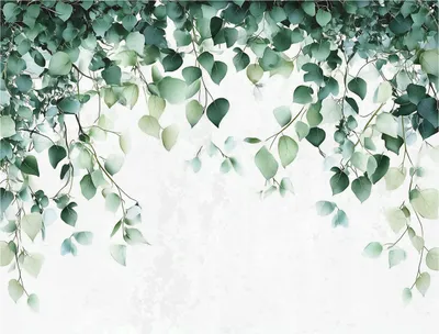 Produktbild von Fototapete Blätter Grün Natur - 350x250 cm - inklusive kleister - Vlies Tapete Vliestapete Wohnzimmer Schlafzimmer Küche Modern Wandtapete
