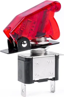 Image de Interrupteur éclairé Interrupteur à bascule TOP GUN AMIO-03095 12V/24V 20A LED rouge