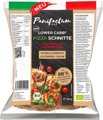 Produktbild von Panifactum Lower Carb* Pizza Schnitte 100g
