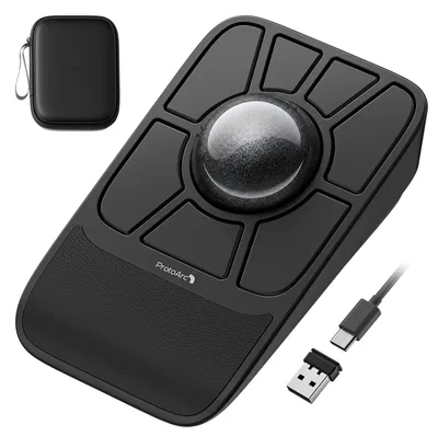 Immagine prodotto di Mouse trackball ergonomica, con connessione cablata e wireless