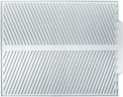 Imagen del producto de Uniqoos® Alfombrilla de silicona XL para escurrir platos y vasos, antideslizante, resistente al calor hasta 204 °C (400 °F), 43 x 33 cm, gris claro, apta para lavavajillas