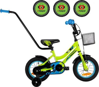 Produktbild von Kinderfahrrad - 12 Zoll - Grün - für 2-4 Jahre - mit Dual-Pivot-Vorderradbremse - Jugendfahrrad - für Jungen