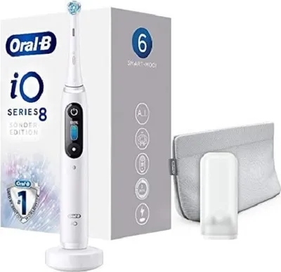Produktbild von Oral-B | Elektrische Zahnbürste iO Series 8 - Weiß - Mit künstlicher Intelligenz - 6 Reinigungsmodi