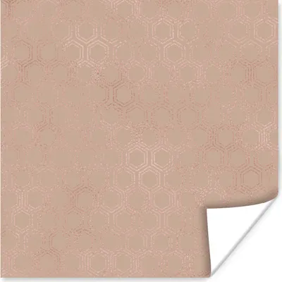 Produktbild von MuchoWow® Poster Rosa - Muster - Sechseck 50x50 cm - Wohnzimmerdekoration