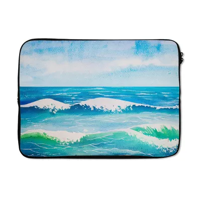 Produktbild von MuchoWow® Laptop Hülle 14 ZollAquarell - Golf - Meer Laptoptasche - Laptoptasche - Stoßsicher - Schutzhaube