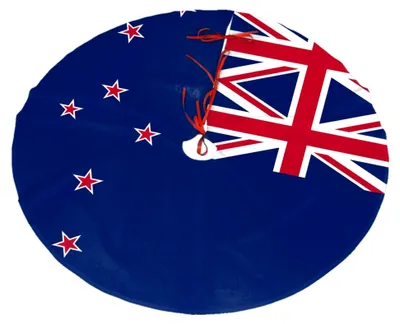 Produktbild von Weihnachtsbaumrock mit neuseeländischer Flagge, 91,4 cm, bedruckt, ideal für Festlichkeiten